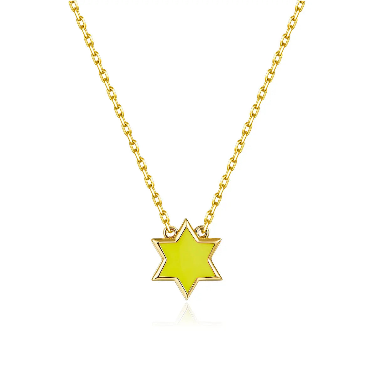 Petit Star of David Necklace in Yellow
