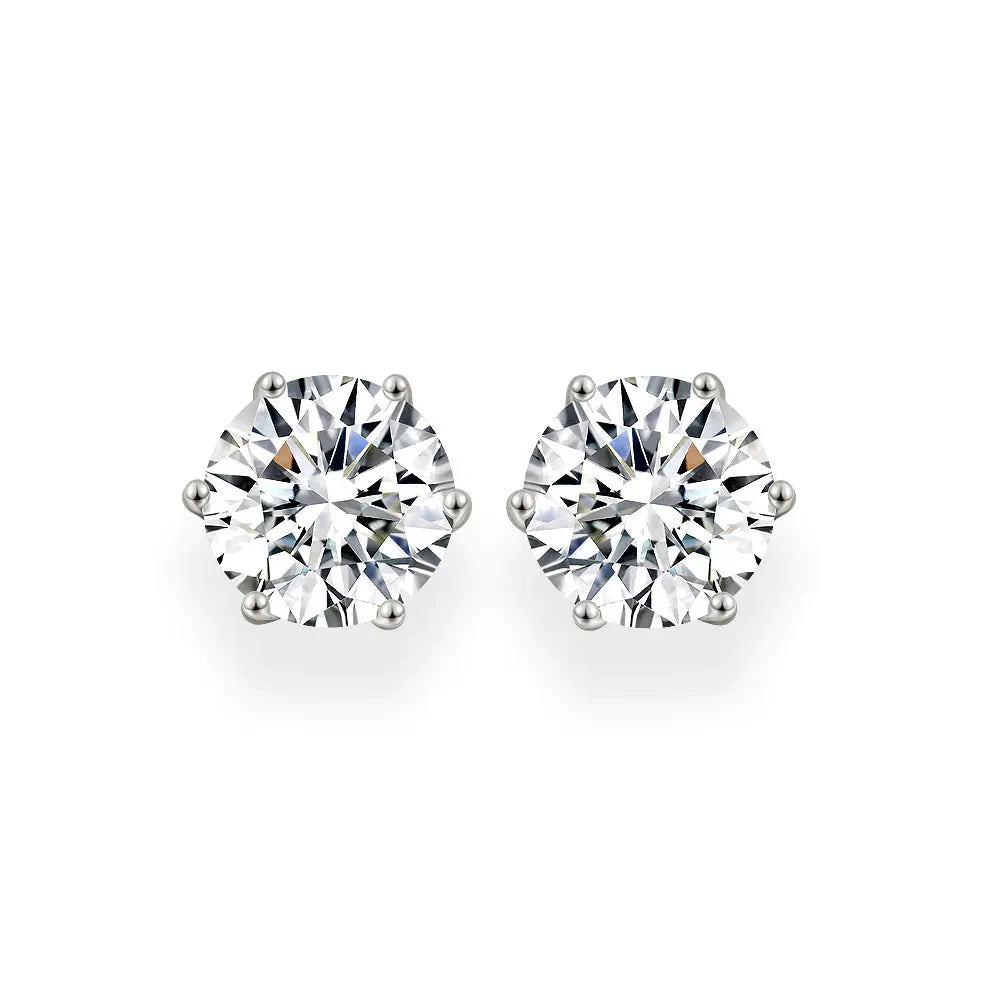 Petite Diamond Crystalline 6 Prong Studs