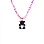 Petite Enamel Bear Necklace