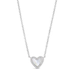 Petite Gem Inlay Necklace in Mother of Pearl
