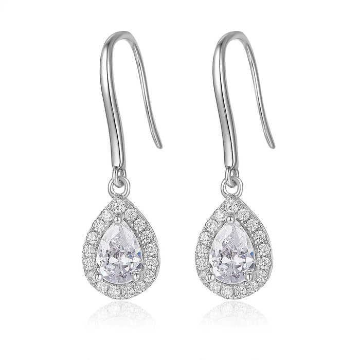 Petite Halo Drop Earrings