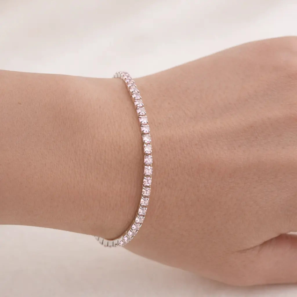 Petite Tennis Bracelet in Argyle Pink