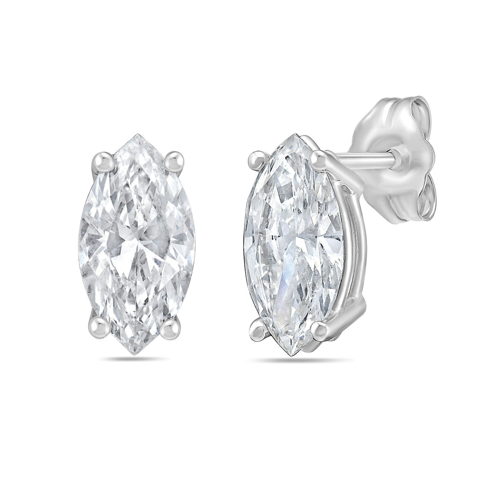 Lab Grown Marquise Diamond Studs