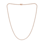Lab-Grown Round Diamond Tennis Necklace, 4-Prong