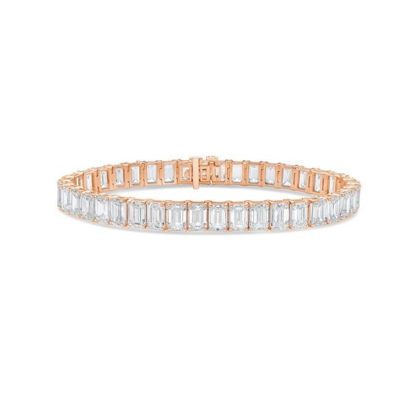 Lab Grown Emerald Cut Diamond Tennis Bracelet