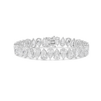 Lab Grown Pear Diamond Tennis Bracelet