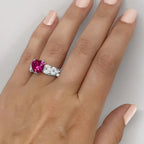 Pink Sapphire Heart Ring