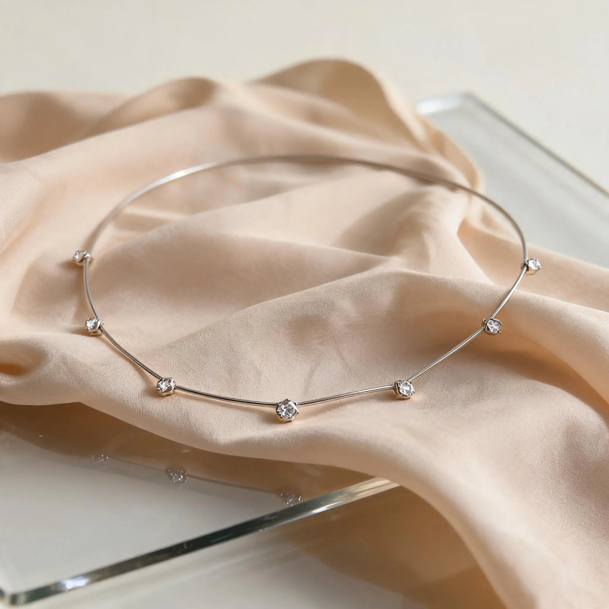 Platinum Drops Choker