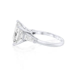 4.30ct Princess Cut With Side Baguettes Set Diamonds Ring