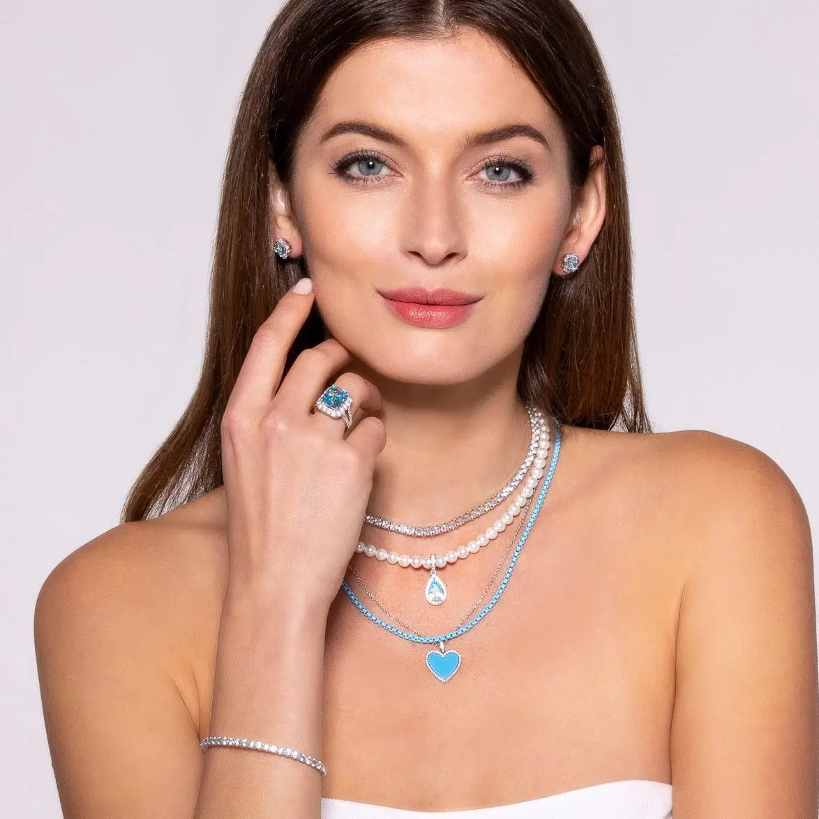 Princess Di Champagne Pearl Necklace