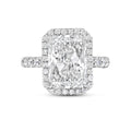 Radiant Cut Diamond Halo Engagement Ring