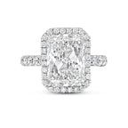 Radiant Cut Diamond Halo Engagement Ring