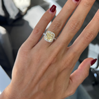 Radiant Yellow Diamond Halo Engagement Ring