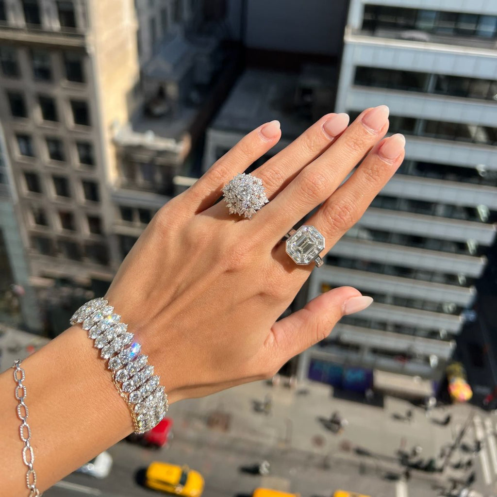 Platinum Snowflake Diamond Ring