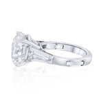 Round Diamond Ring with Baguettes