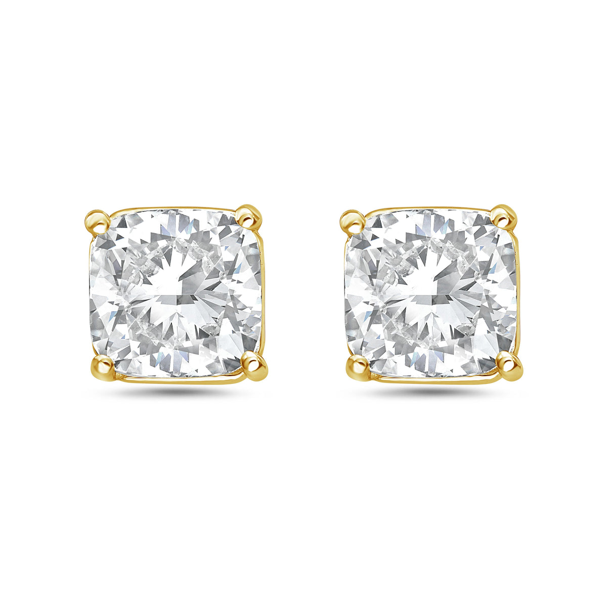 Lab Grown Square Cushion Studs
