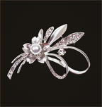 18ct White Gold 0.50ct Diamond Curved Wedding Ring