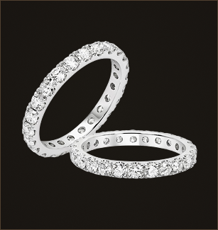 18ct White Gold 0.50ct Diamond Curved Wedding Ring