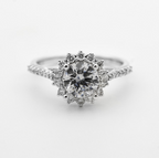 18ct White Gold 0.50ct Diamond Curved Wedding Ring