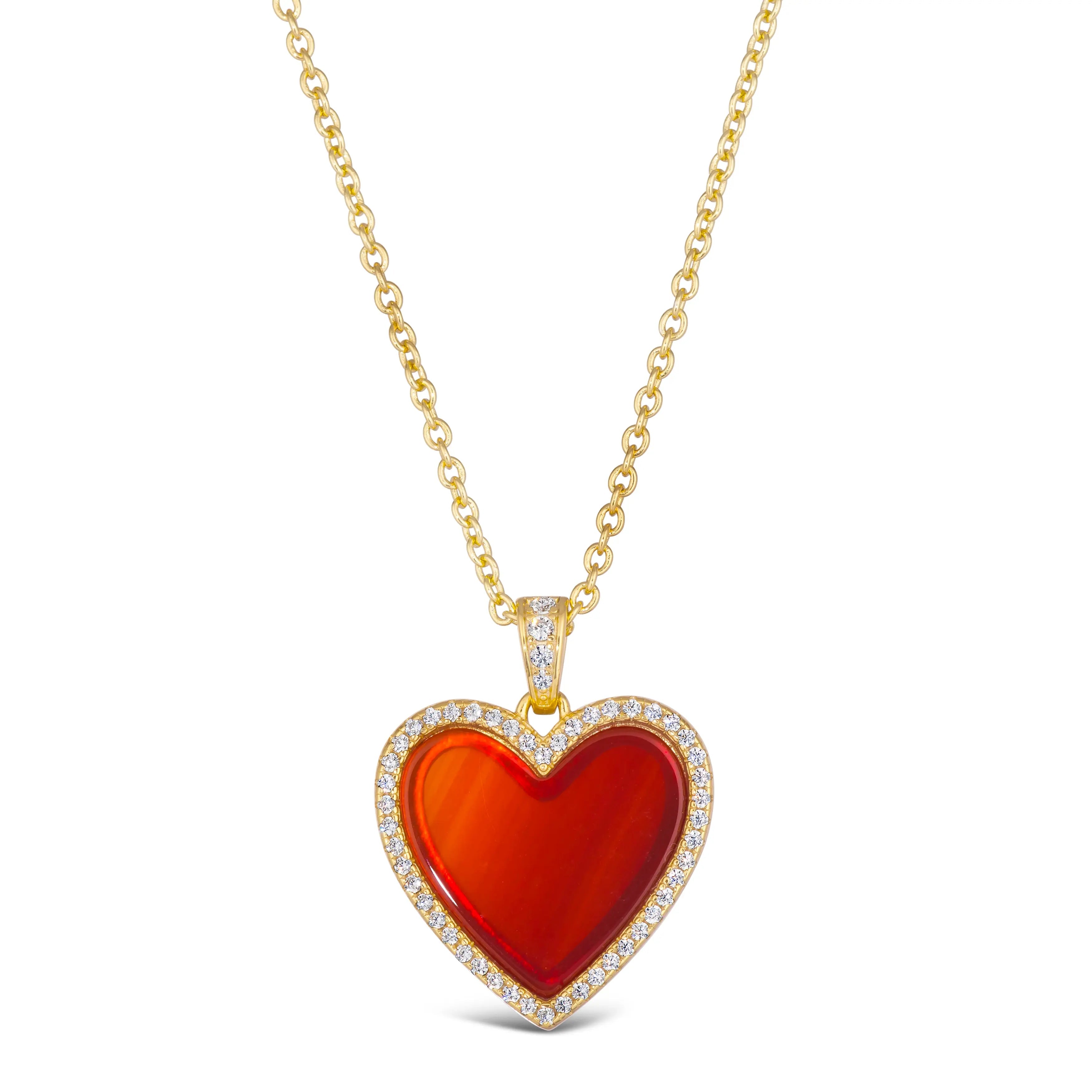 Red Carnelian Heart Necklace