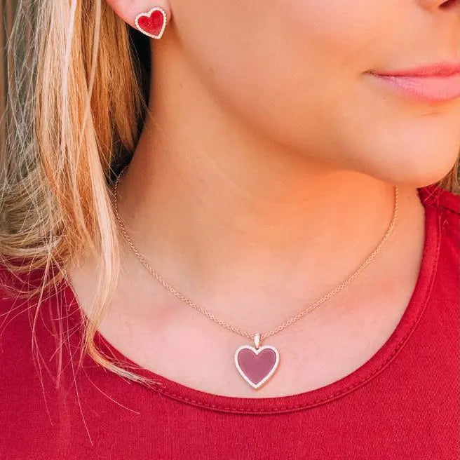 Red Carnelian Heart Necklace