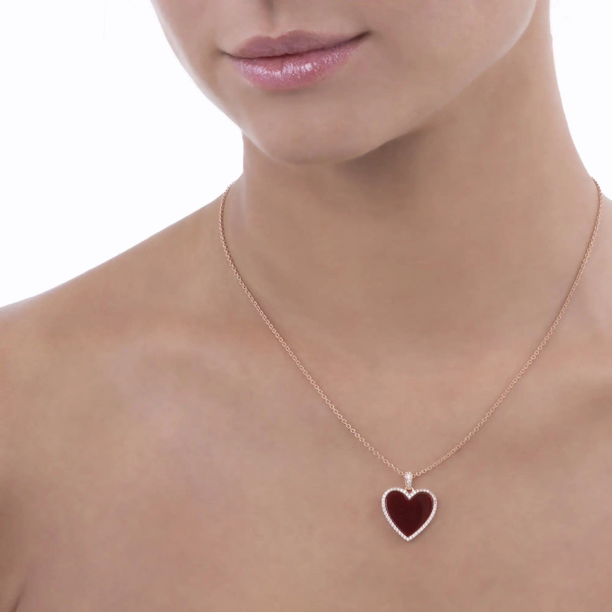 Red Carnelian Heart Necklace