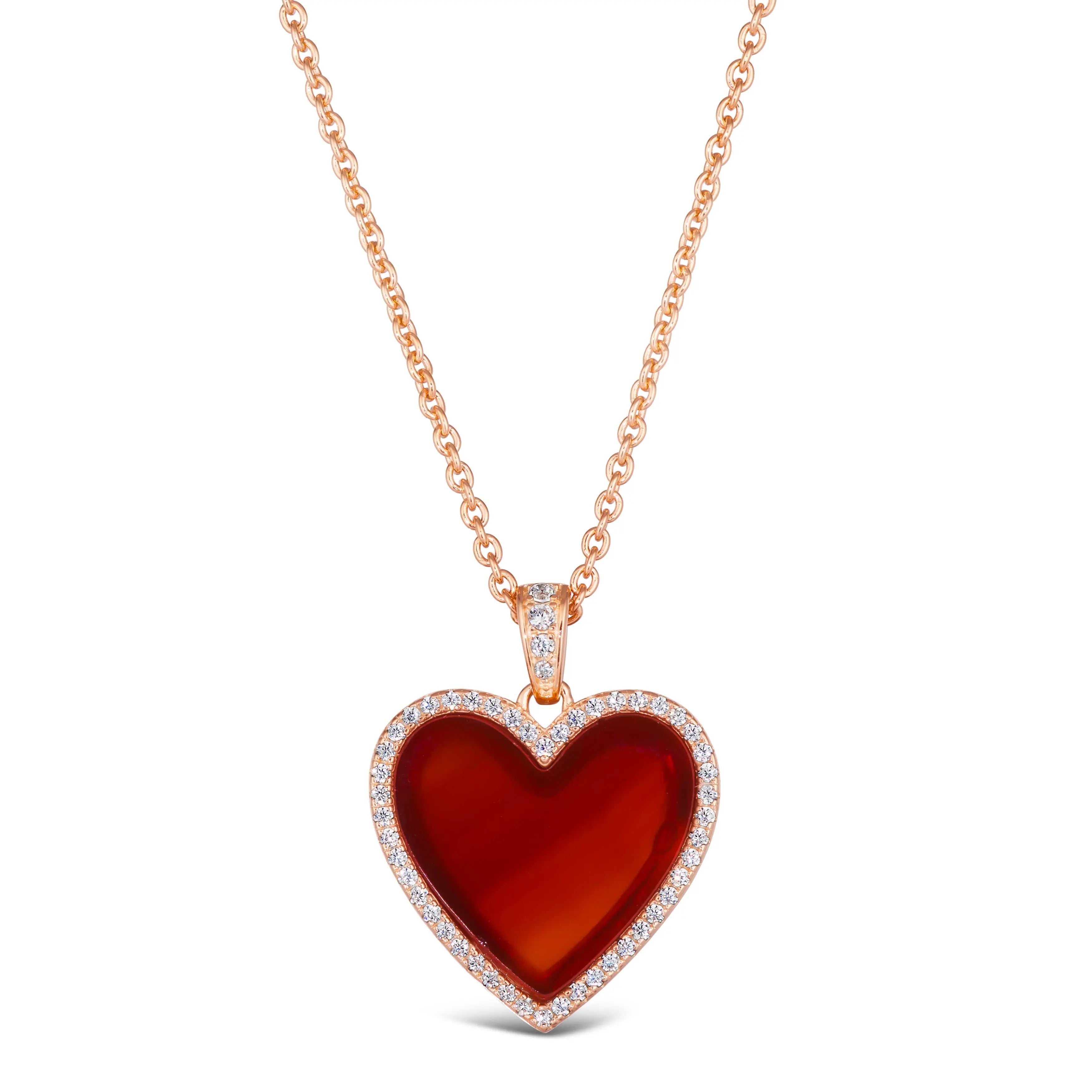 Red Carnelian Heart Necklace
