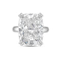 Lab-Grown Elongated Cushion Diamond Double Claw Engagement Ring