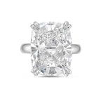 Lab-Grown Elongated Cushion Diamond Double Claw Engagement Ring