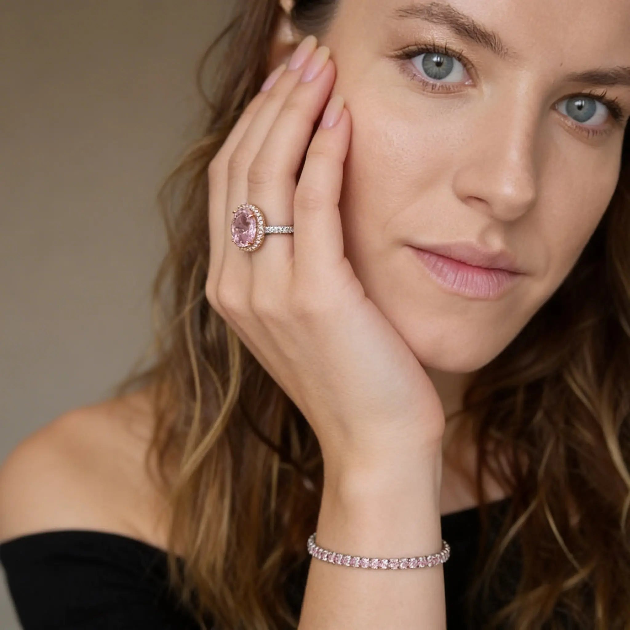 Rosalie 4 Carat Ring in Pink