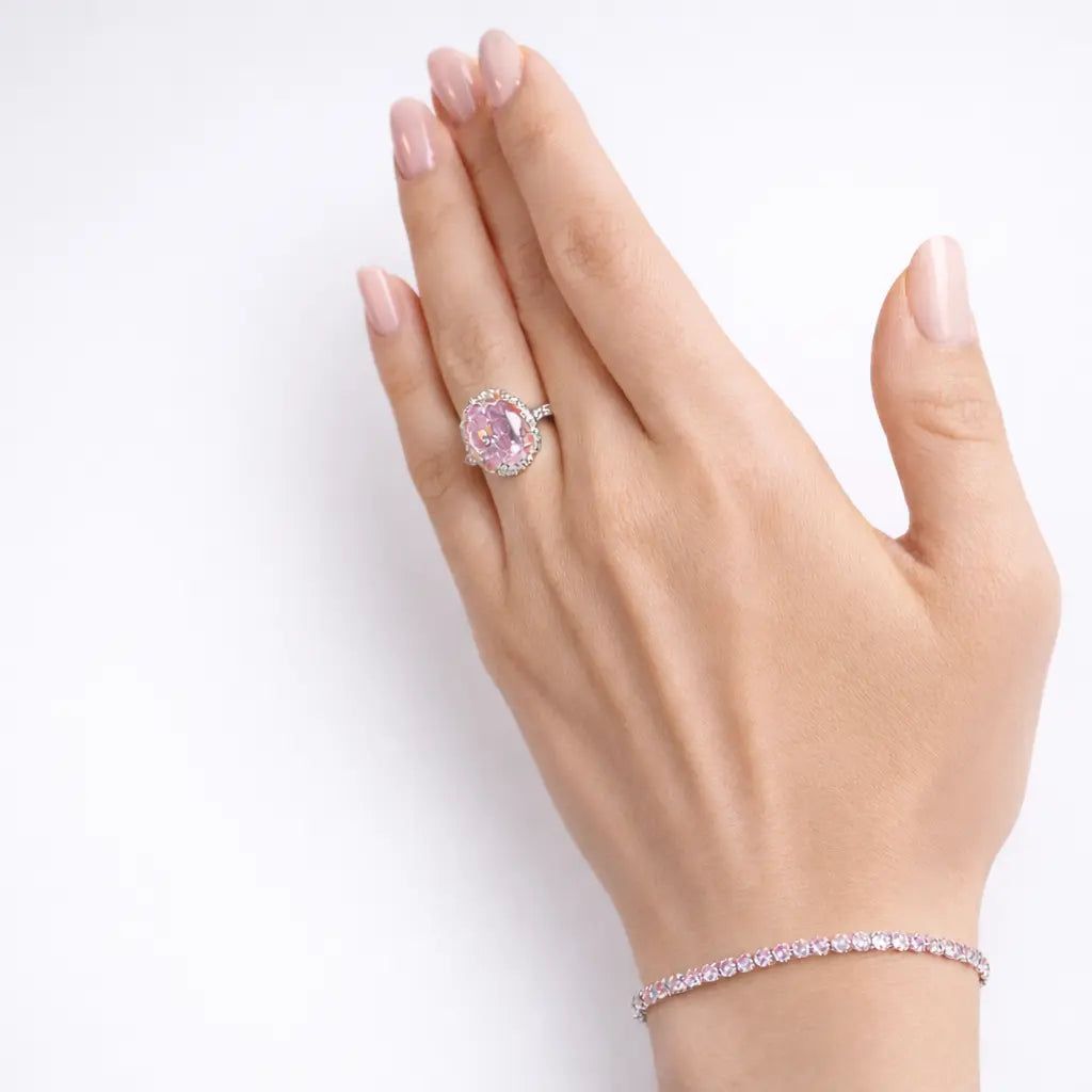 Rosalie 4 Carat Ring in Pink