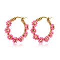 Rosé Bloom Hoops
