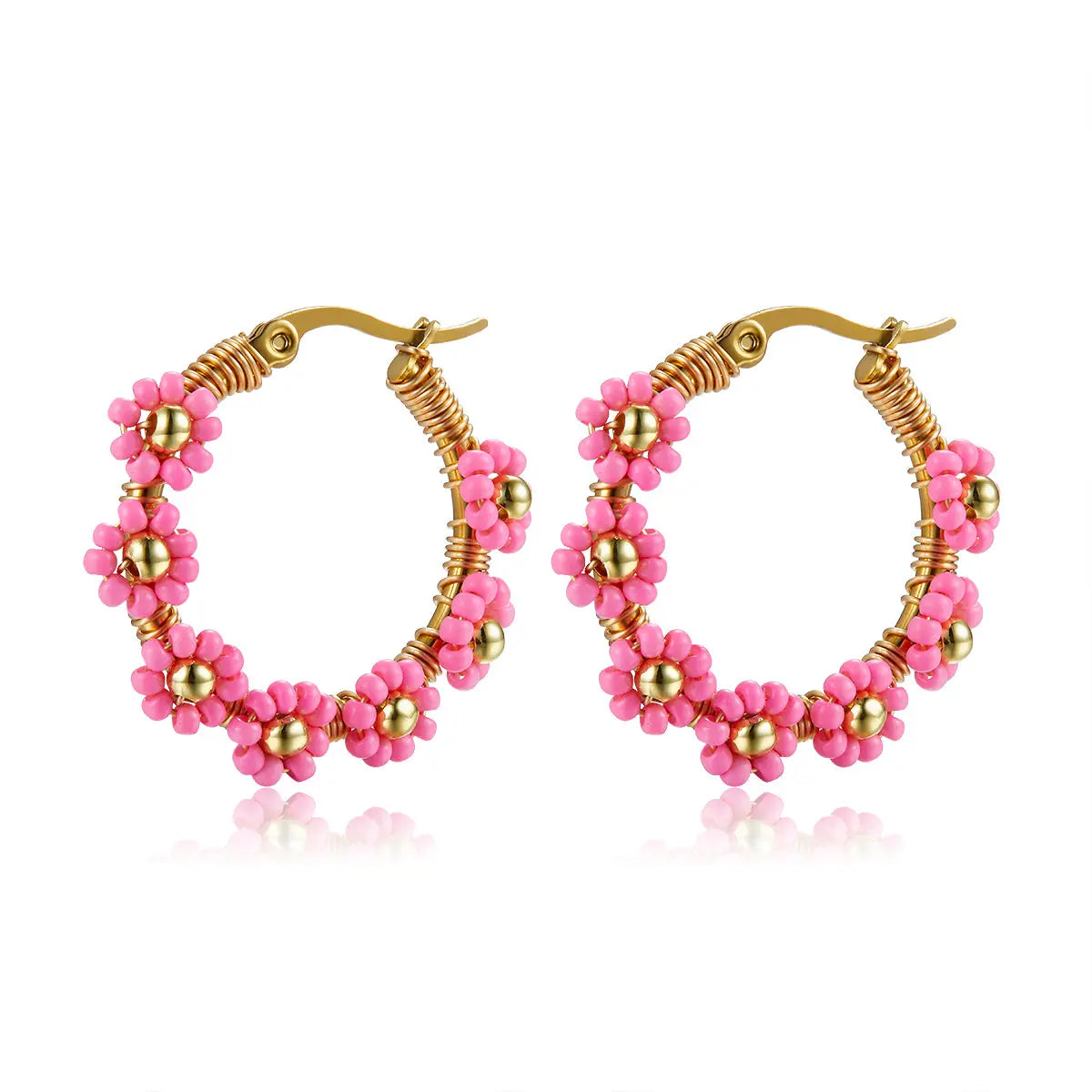 Rosé Bloom Hoops