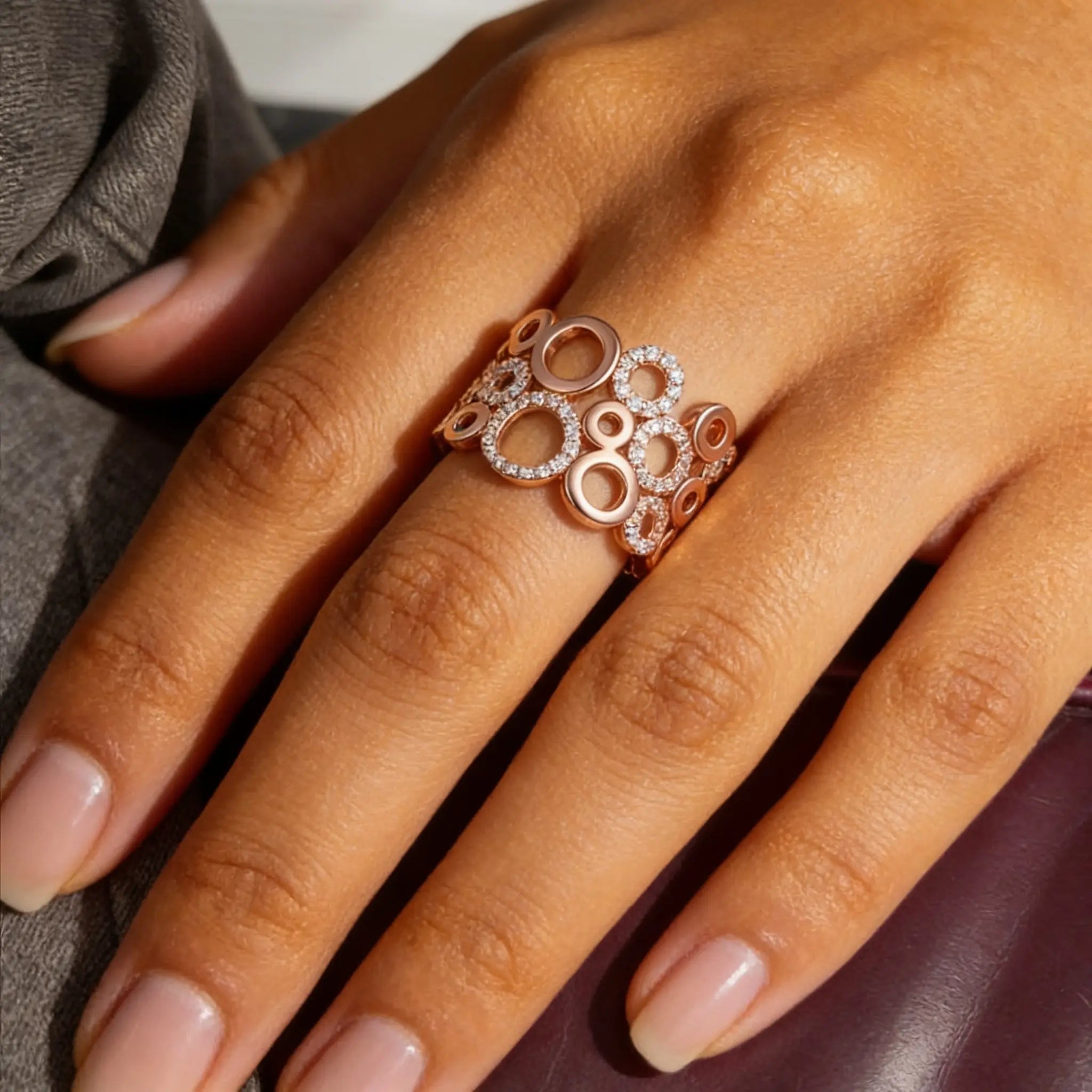 Rosé Circles Ring