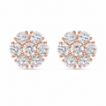 Lab-Grown Flower Cluster Studs