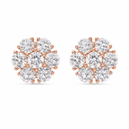 Lab-Grown Flower Cluster Studs