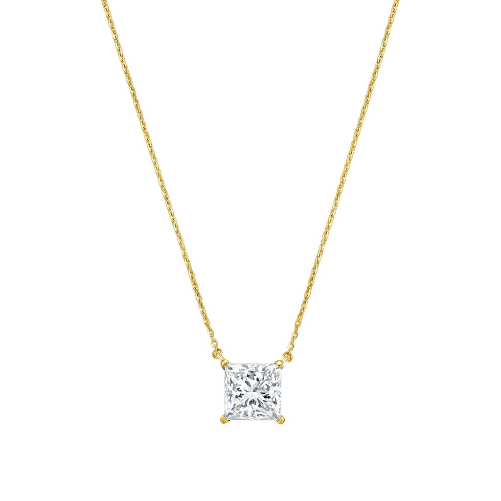 Lab Grown East West Princess Diamond Pendant