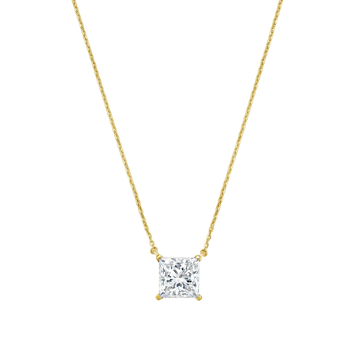 Lab Grown East West Princess Diamond Pendant