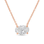 Lab Grown Diamond Oval East West Pendant