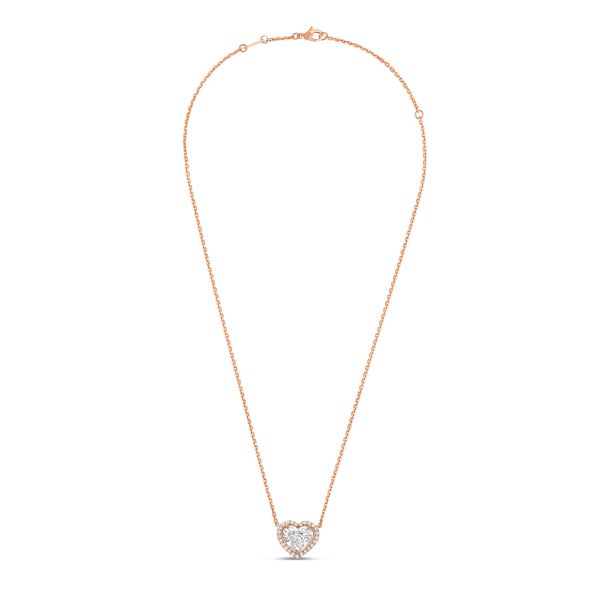 Lab Grown Heart Diamond Halo Pendant