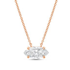 Lab Grown EAST WEST Marquise Cut Diamond Pendant
