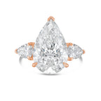 Lab-Grown Three Pear Diamond Ring