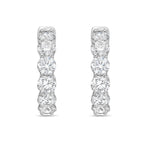 Lab Grown Round Diamond Hoop Earrings - 0.75"