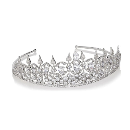 Royal 01 White Diamond Crystalline Tiara Collection