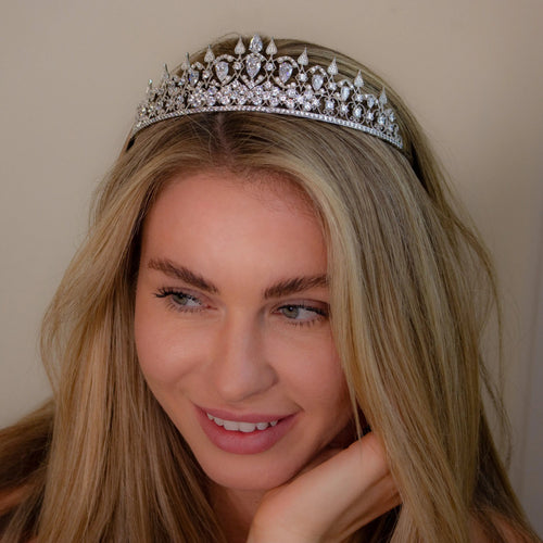 Royal 01 White Diamond Crystalline Tiara Collection