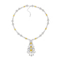 Royal Opulence Crystalline Necklace Canary Yellow