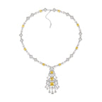 Royal Opulence Crystalline Necklace Canary Yellow