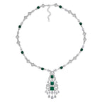 Royal Opulence Crystalline Necklace Emerald