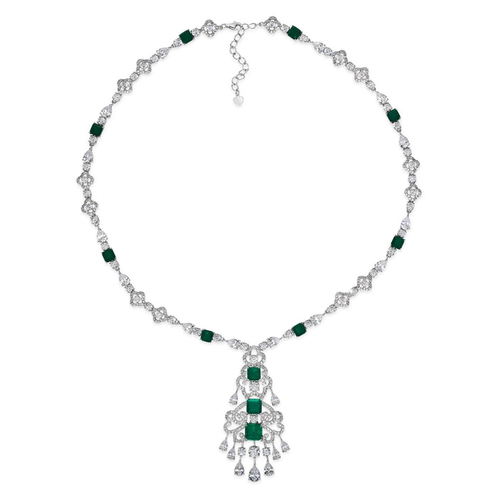 Royal Opulence Crystalline Necklace Emerald