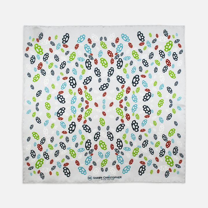 Brass Knuckles Abstract Pocket Square